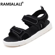 Ramialali/модные мужские пляжные сандалии; высококачественные мужские сандалии; летняя дышащая повседневная обувь; Нескользящие тапочки