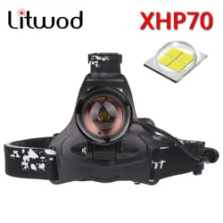 Litwod Z20 CREE XHP70 мощный фар 32000LM светодиодный Увеличить Фара головного света походная лампа на голову подходит для активного отдыха