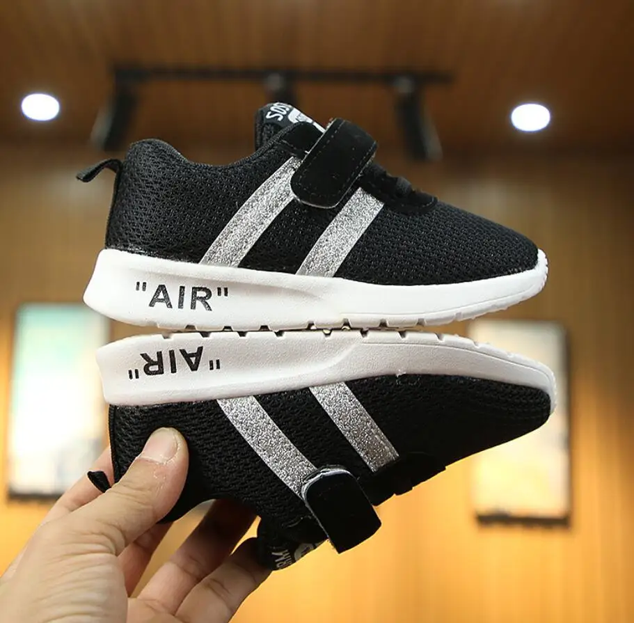 

2019 New Children Sneakers Spring Breathable Girls Boys Sport flat casual Shoes Fashion Kids Mesh Running Shoes Boots