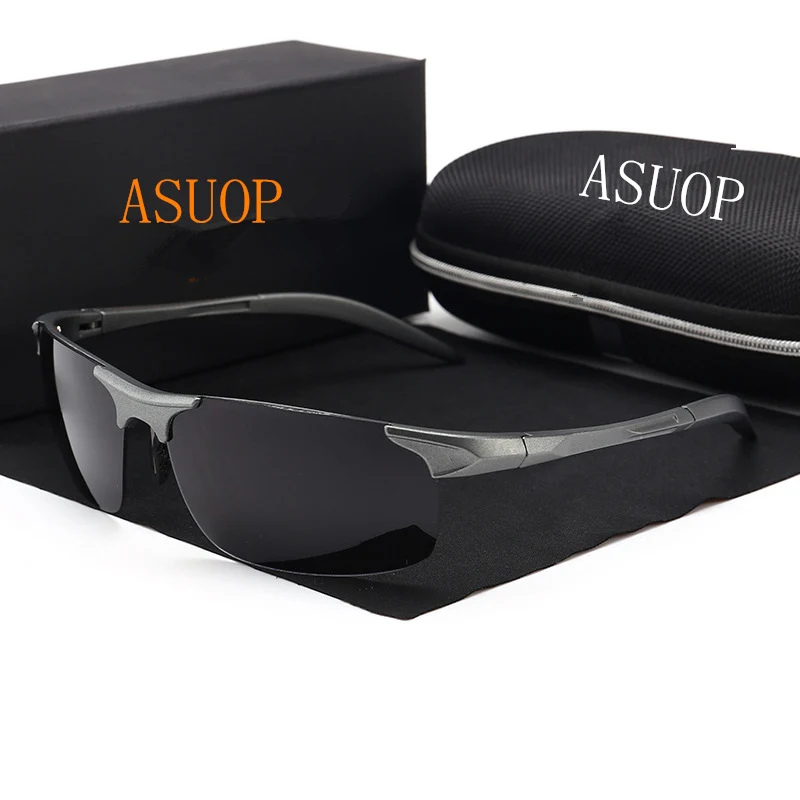 2019 new polarized men's sunglasses UV400 square frame fashion ladies sunglasses brand design sports glasses driving sunglasses (1)