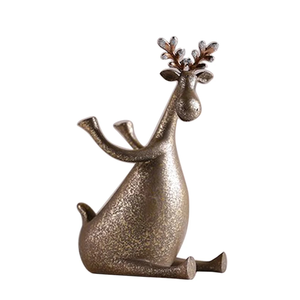 Vintage Resin Elk Deer Wine Rack Cup Holder Wedding Gift Ornament Decor