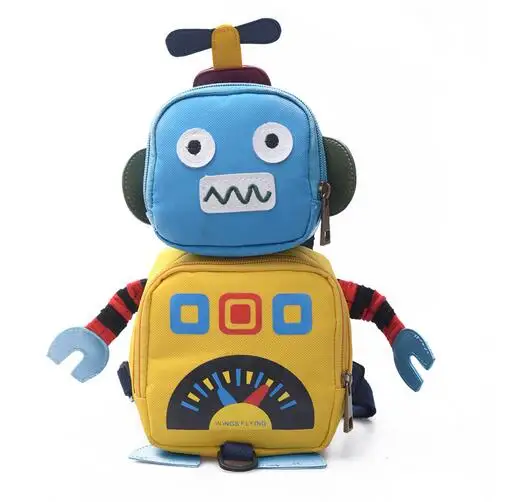 

M672 Cute Specific Character  Funny  Robot  Soft  Shoulder Bags Backpacks Big Size Women Gift Wholesale