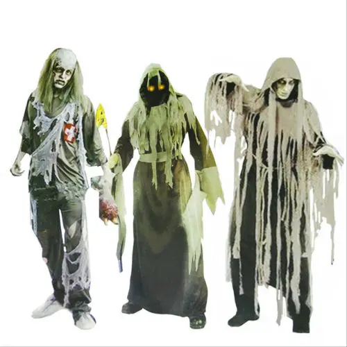 Mens Zombie Sailor Halloween Fancy Dress Costume Un Dead Navy Horror Outfit