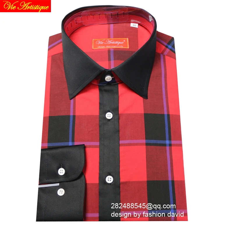 red checked dress shirt