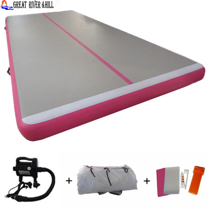 

cheap tumbling track power inflatable air track sports mat with free pump for sale 7m x 1.8m x 0.1m