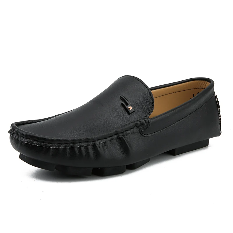

Men Loafers Moccasins Peas Shoes Flats Breathable Slip on Black Driving Male White Sneakers Soft British Business Shoes