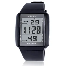 Chaude!!! XONIX Mode Lovers Montres de Sport Étanche 100 M Hommes et Femmes Numérique Montre De Natation Plongée Main horloge Montre Homme
