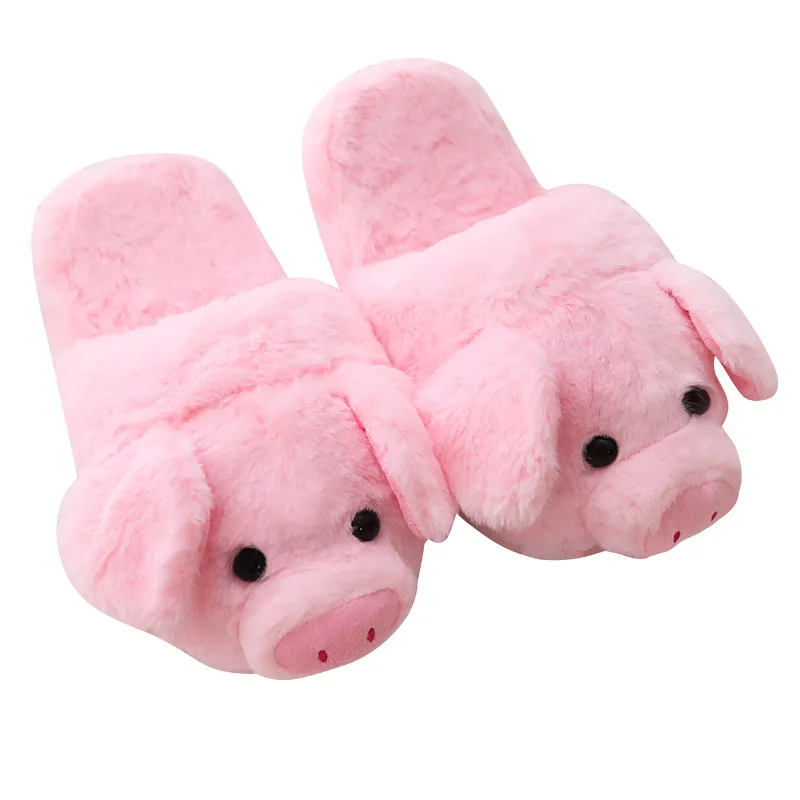 STONE VILLAGE Free Size 36-39 Animal Print Pink Pig Slippers Cotton Women Slippers Shoes Cute Indoor Home Slippers