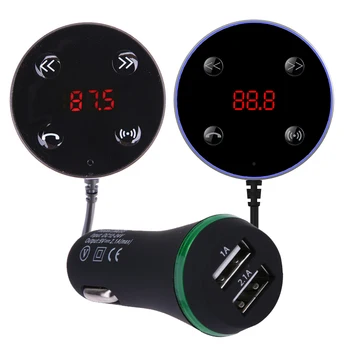 

Hands-Free Car Bluetooth Kit Radio Receiver FM Transmitter Dual USB Charger MP3 Player For Mobile Phone ME3L