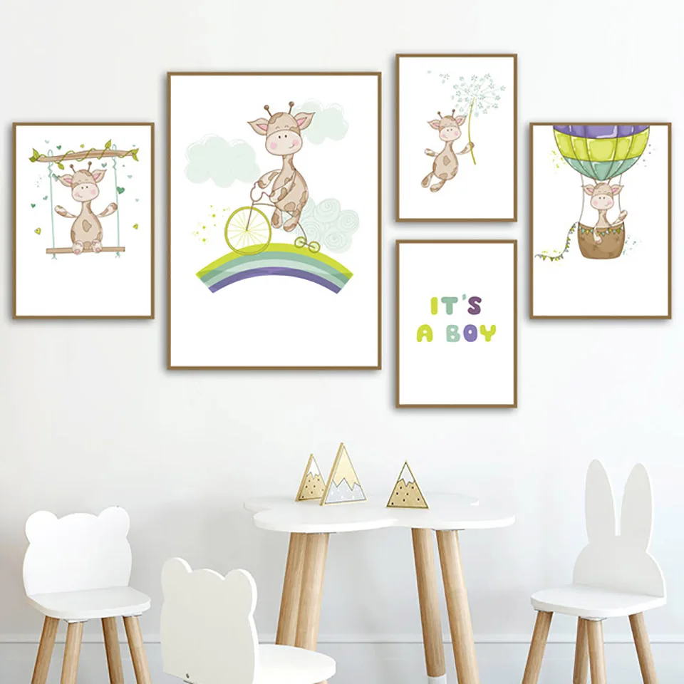 Giraffe-Balloon-Rainbow-Dandelion-Wall-Art-Canvas-Painting-Nordic-Posters-And-Prints-Cartoon-Wall-Pictures-Baby.jpg_640x640