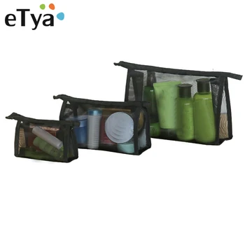 

eTya Fashion Travel Clear Cosmetic Bag Women Zipper Make Up Bags Transparent Makeup Case Organizer Pouch Toiletry Wash Kit Bags