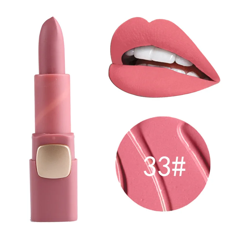 Miss Rose Matte Lipstick Cosmetics Makeup Waterproof Lips Moisturizing Easy To Wear Make up Lip Sticks Gloss Lipsticks - Цвет: 33 Orchid