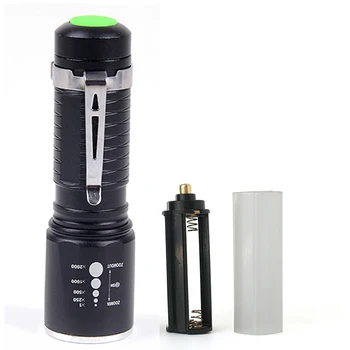 

Z40 Powerful LED Flashlight XM-L T6 3800LM Aluminum Waterproof Zoomable flash light Torch 5modes for 18650 Battery or AAA