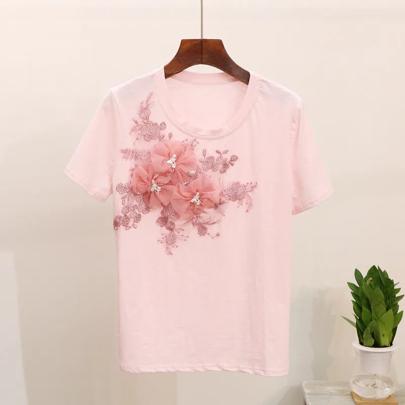 Camisetas con apliques para mujer hotsell