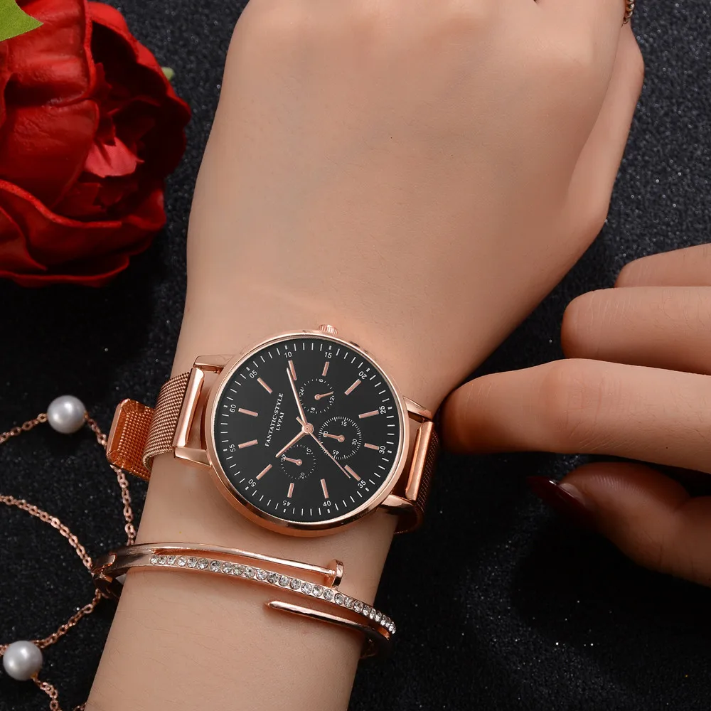 Lvpai Brand Fashion Women's Casual Quartz Mesh Belt Three eye Watch Analog Wrist Watch Relogio Feminino Fashion Women Gifts Lvpai Brand Fashion Women's Casual Quartz Mesh Belt Three eye Watch Analog Wrist Watch Relogio Feminino Fashion Women Gifts