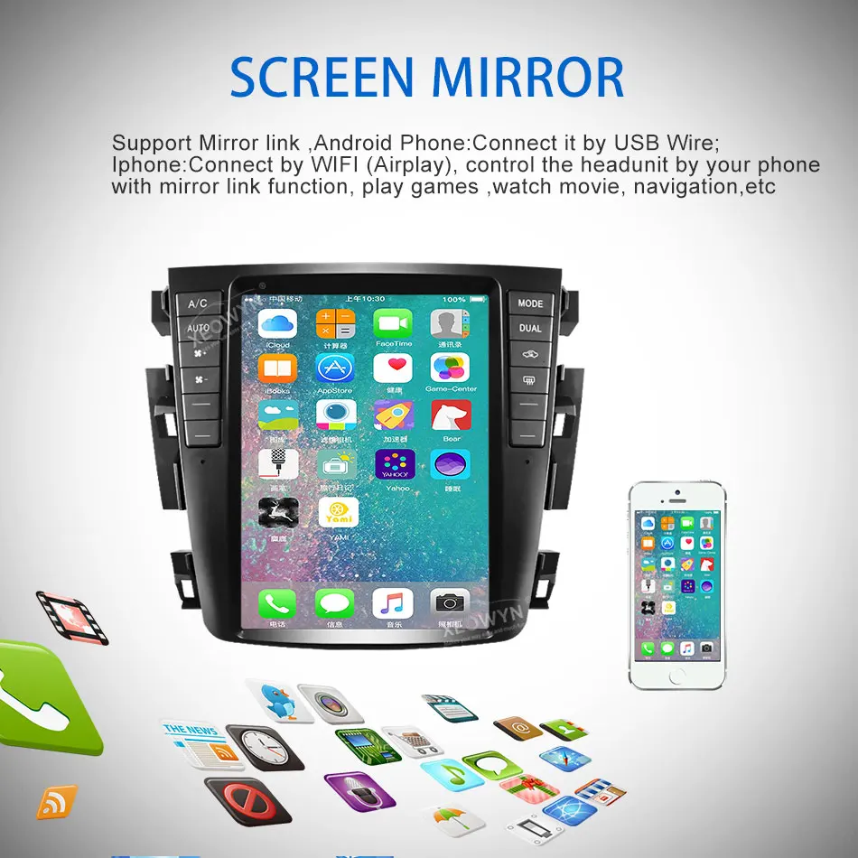 Sale Vertical screen 1024*600 Android Quad core 9.7" Car radio GPS for Nissan teana J31 2003-2007 230JK 230jm For Samsung S7 4