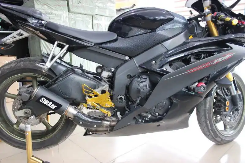 YZF R6 Motorcycle Exhaust Pipe for YAMAHA R6 YZF R6 slip-on Moto Escape R6 Motorcycle Muffler Echappement Moto with middle pipe