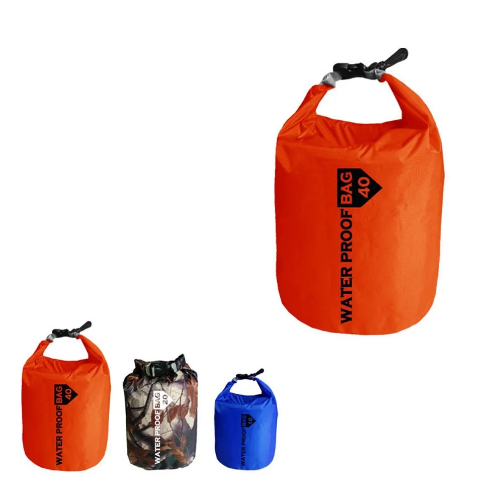 Сухой мешок для хранения Портативный 10L 20L 40L 70L водонепроницаемый мешок для сплав на каноэ каяках открытый туристический комплект для кемпинга оборудование