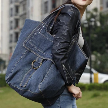 

stacy bag hot sale women handbag female fashion denim bag lady large tote