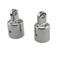 25mm כסף 2pcs נירוסטה חומרה הולם ימית אביזרים סירה Cap Marine Boat יאכטה בימיני למעלה 25mm כסף Eye End (3)