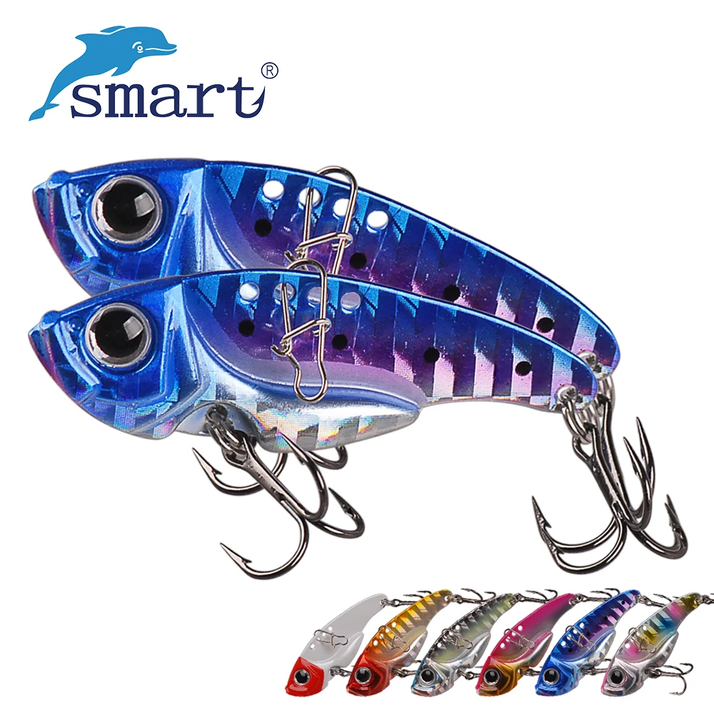 

Smart High Quality Metal VIB 5.2g 7.3g 11g Sinking Hard Lure Vibration with France VMC Hook Artificial Bait Fishing Lure Set