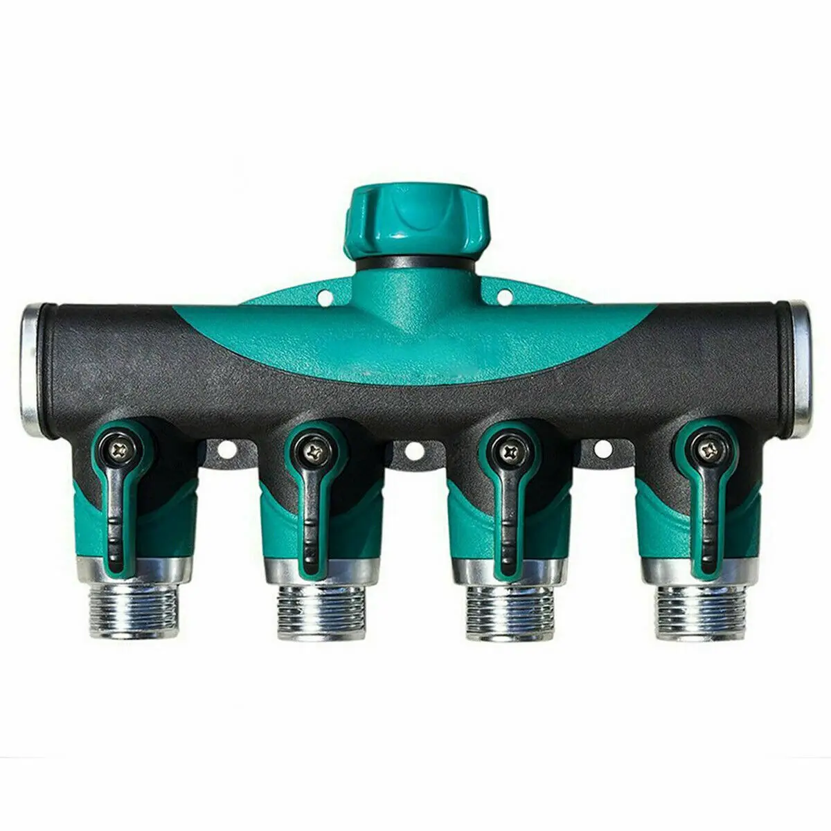 

3/4 Inches 4 Way Hose Splitter Garden Irrigation Tool Water Tap Hose Connector