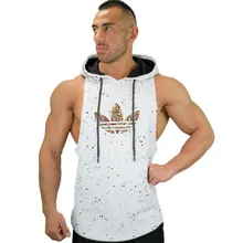 2019 New Hot Brand clothing Fashion Men's Sleeveless Hoodie Sweatshirt Leisure time Regular sleeveless hooded vest