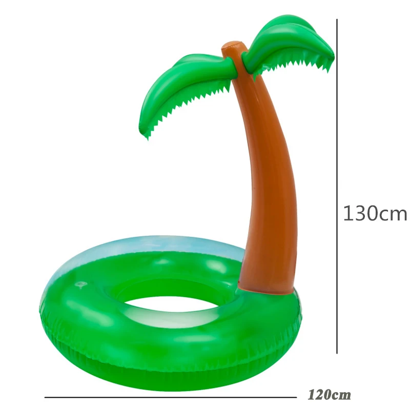 Тропический остров плавание кольцо 120 см кокосовой пальмы надувная плавательная трубка 2018 новые надувной коврик для бассейна плот круг