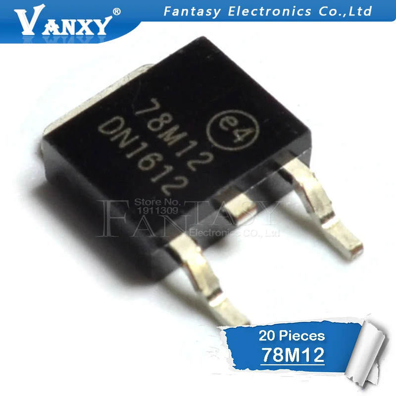 

20PCS 78M12 TO-252 L78M12CDT TO252 L78M12 TO-252-2(DPAK) 12V voltage regulator new and original