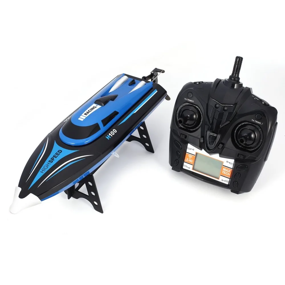 

Hot! H100 RC Boat High Speed Racing 20km/h Remote Control Boat 180' Flip with LCD Screen as Gift for Children Toy RC Racing Boat