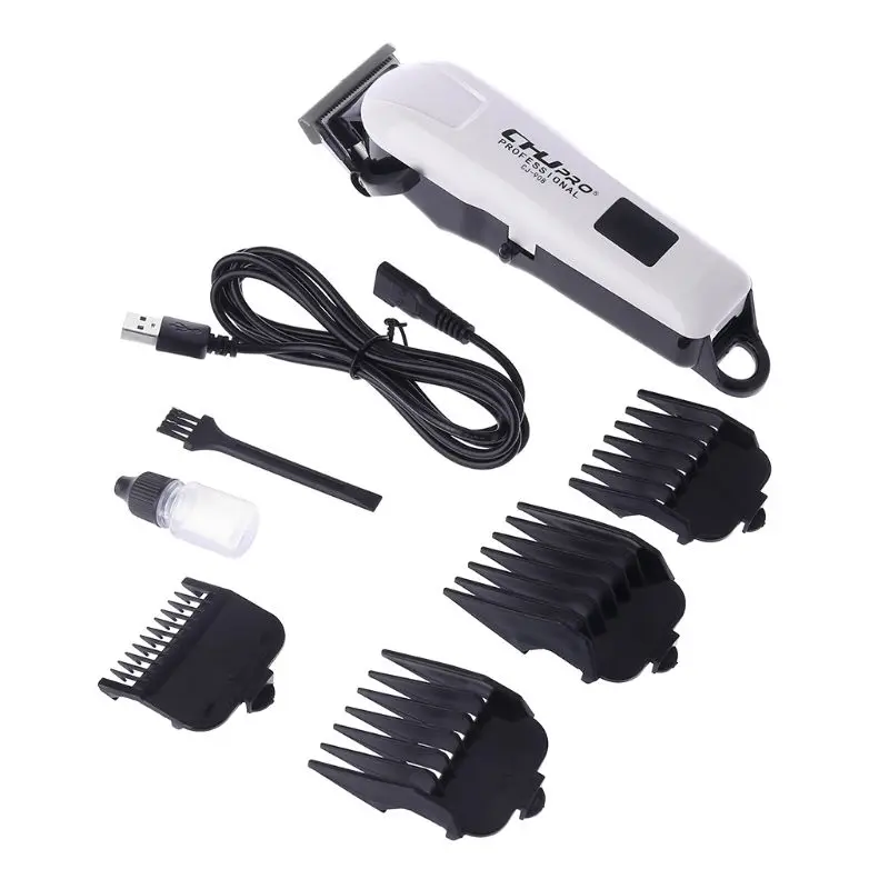 

1Set USB Rechargeable Electric Hair Trimmer Clipper Men Shaver Barber Haircut Machine 10W