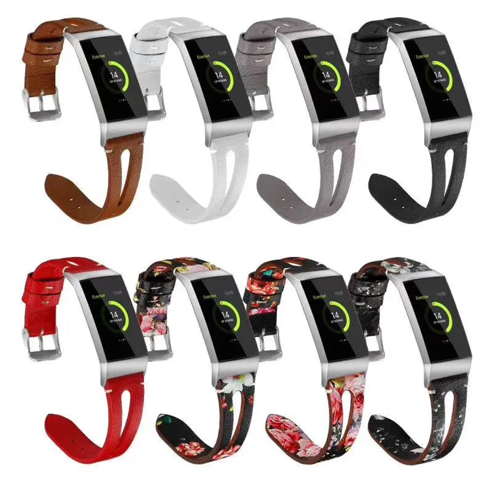 Кожаные ремешки для Fitbit Charge 3 ремешок часов роскошные кожаные Сменные аксессуары