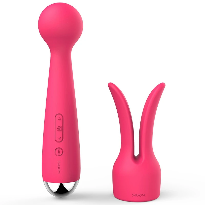 Waterproof Clitoris Stimulator Magic Wand Massager wtih Rabbit Cap G Spot Heating Vibrator USB Erotic font