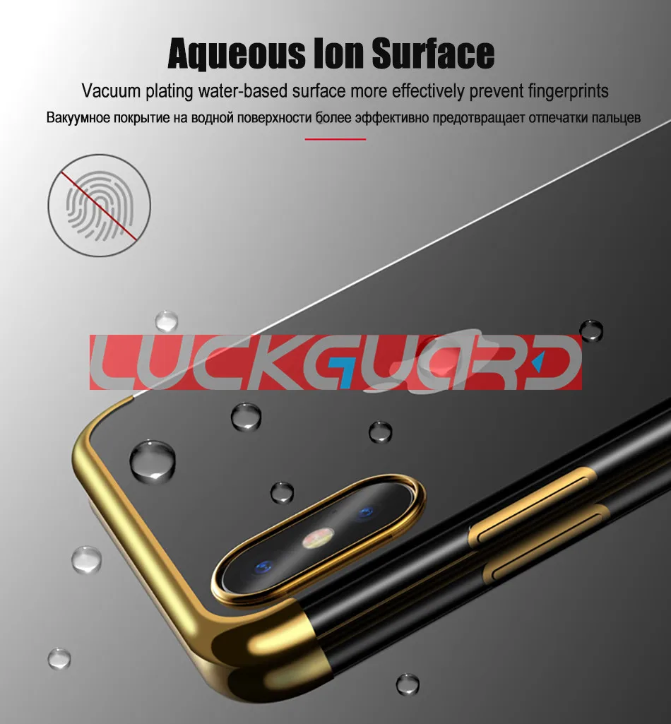 LuckGuard покрытие кремния чехол для телефона для iPhone 6 6S 7 8 плюс мягкая TPU чехол для iPhone XR XS Max X 10 прозрачный Coque X S MAX