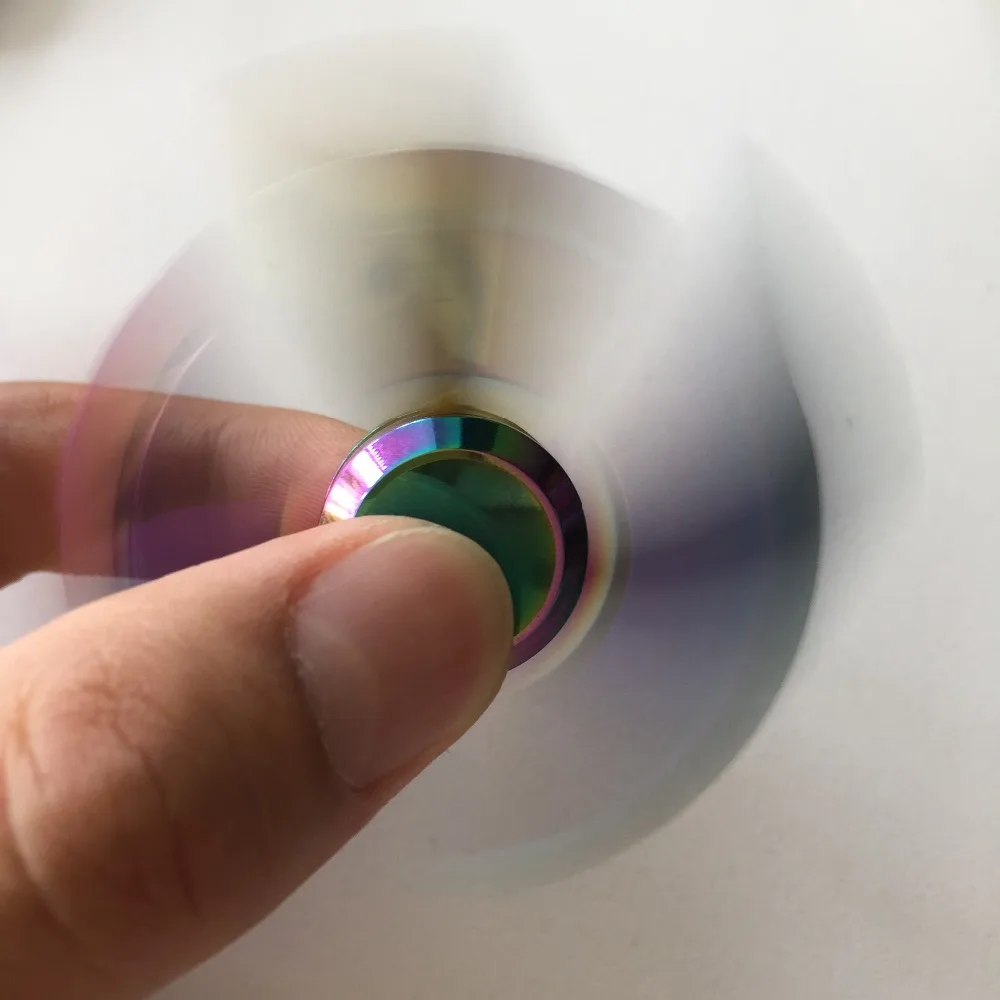 Красочный Tri-Spinner Металлический фиджет-Спиннер игрушка, Спиннер для аутизма и СДВГ Дети/антистресс игрушки для взрослых