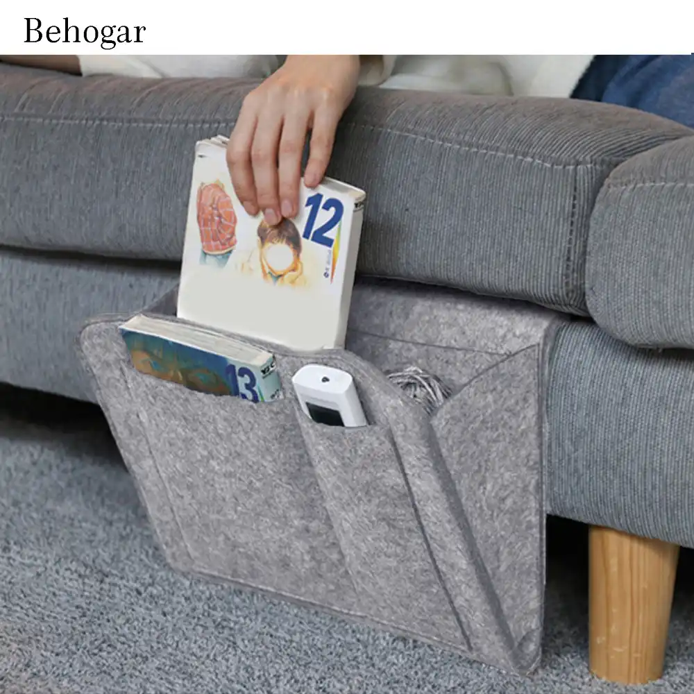 Bedside Pocket Caddy Storage Organizer Bed Desk Sofa Holder Bag Tidy Home