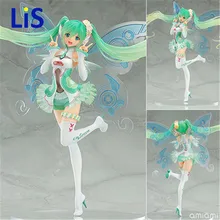 23cm Anime HHatsune Miku 2017 Racing Miku tony Hatsune Hats PVC Action Figure Collectible Model Toy Brinquedos Kids Toys