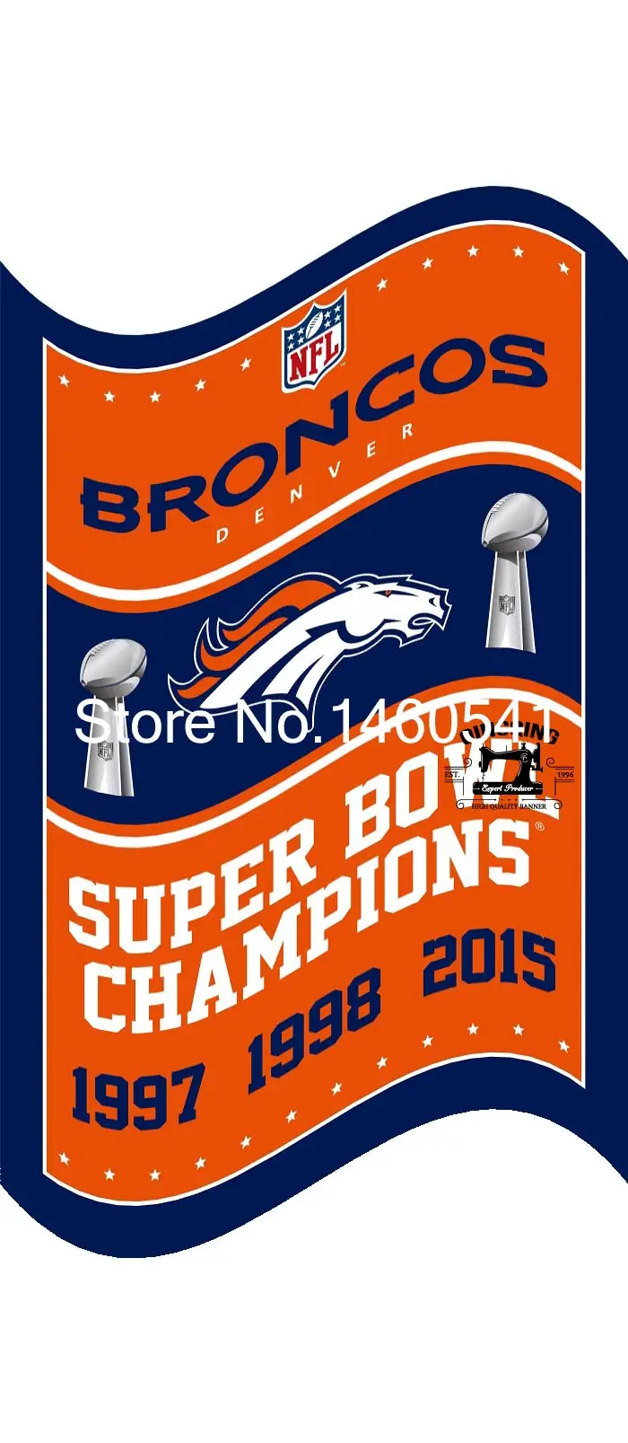 Денвер Бронкос Супер Флаг чемпионов чаша 3ft x 5ft полиэстер NFL баннер летающие