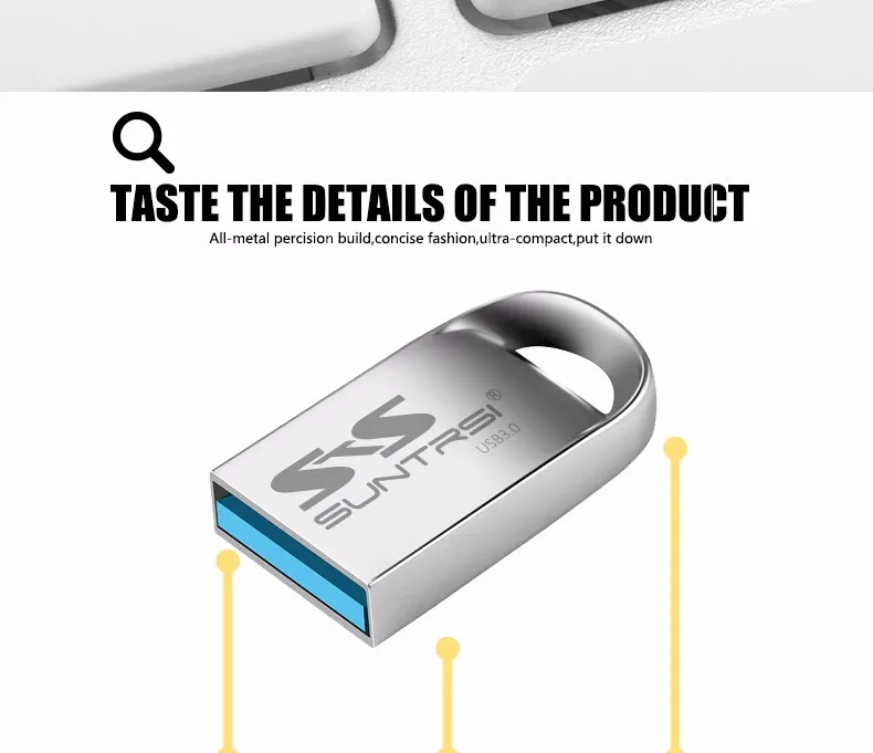 Suntrsi USB 3,0 флеш-накопитель 64 Гб водонепроницаемый USB флеш-накопитель 32 ГБ высокоскоростной флеш-накопитель USB флешка высокоскоростной мини металлический USB флеш-накопитель