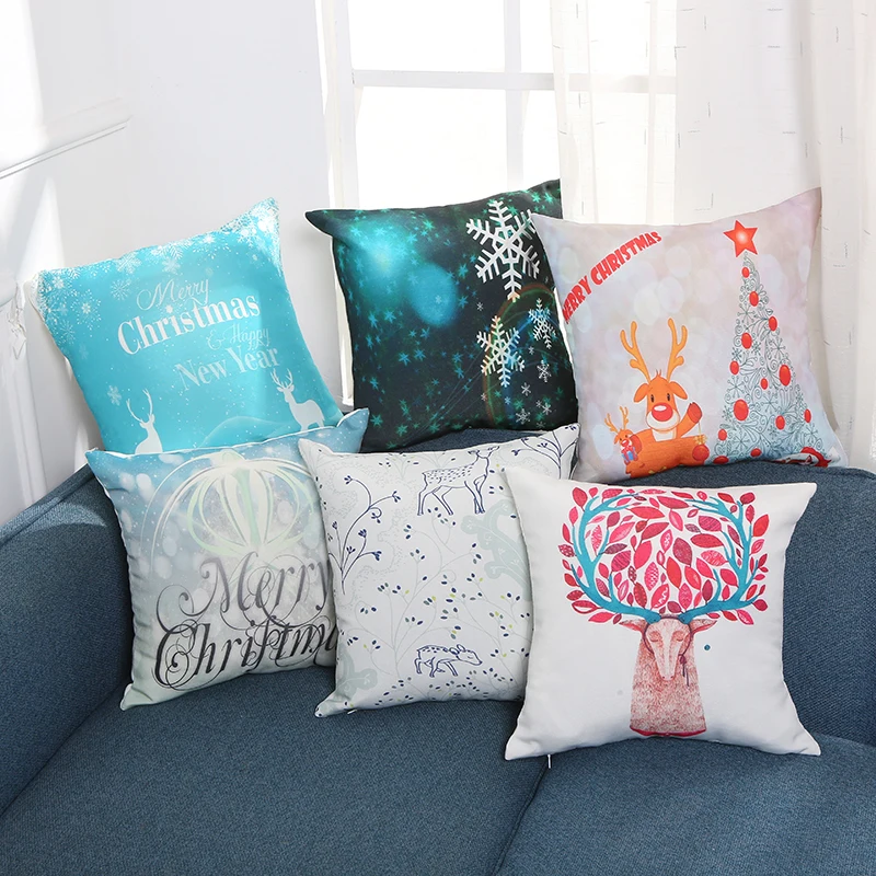 

New Cushion Cover Animal And Plant Pillow Case Family Sofa Table Chair Car Mesh Cotton Waterproof Pillowcase 35Cm*35Cm