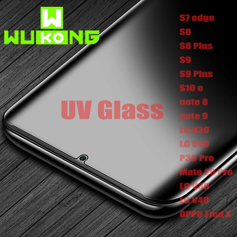

UV Liquid Glue Screen Protector For OPPO Find X Glass for Huawei mate 20 Pro P30 Pro For LG V30 V40 For Samsung S9 Plus S8 Note9