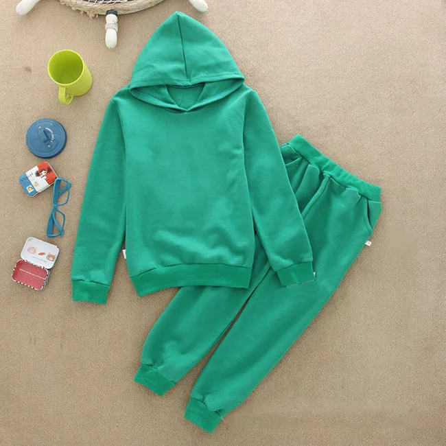 2017 New Autumn Winter Thermal Three Leaves Children Tracksuit Casual