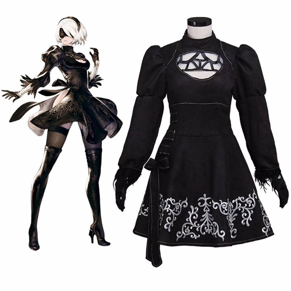 NieR: Automata YoRHa No.2 Тип B Униформа женское платье Nier Косплей Костюм | Тематическая