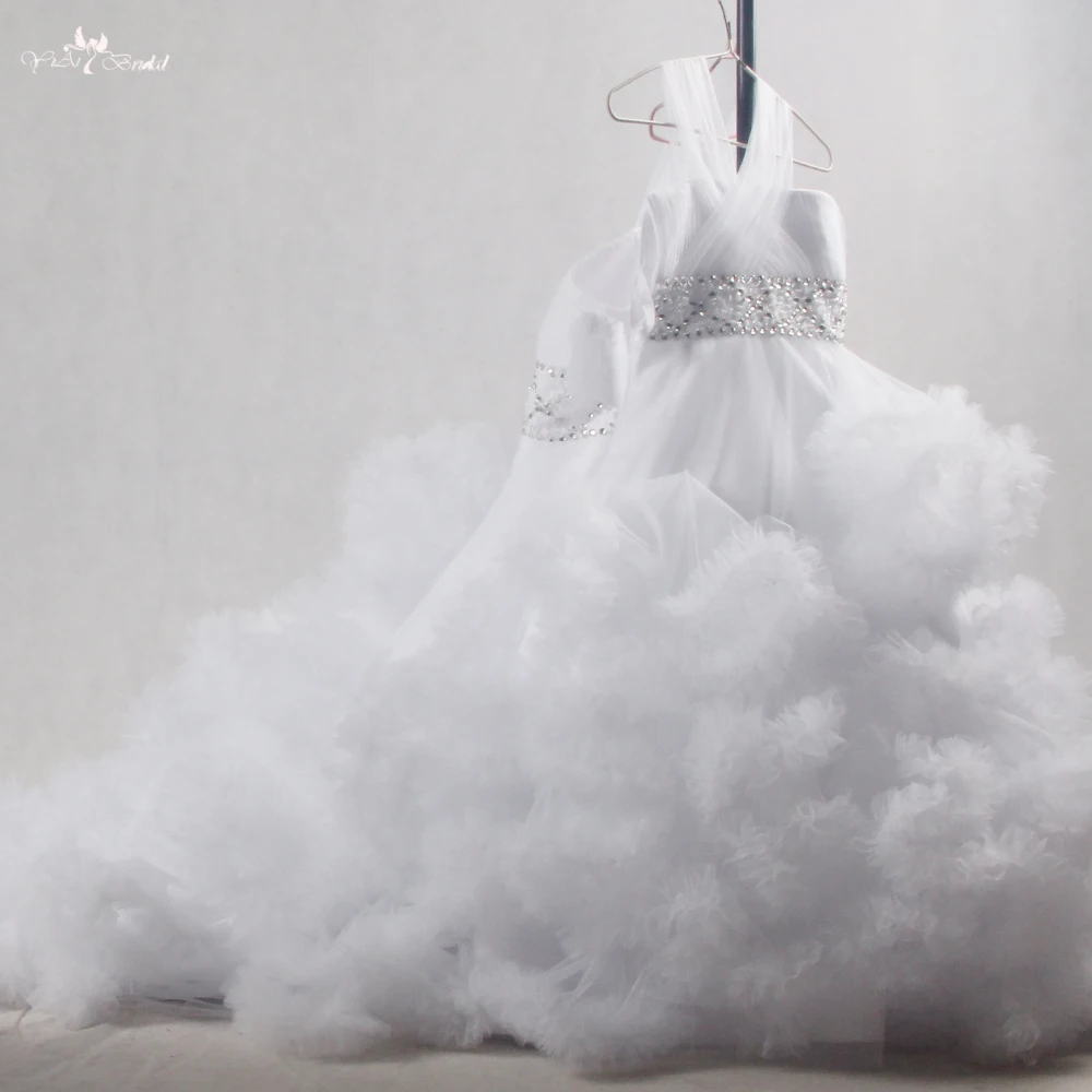 

FG51 Dress Cloud Tulle Ruffle Flower Girl Dress First Communion Dresses For Girls