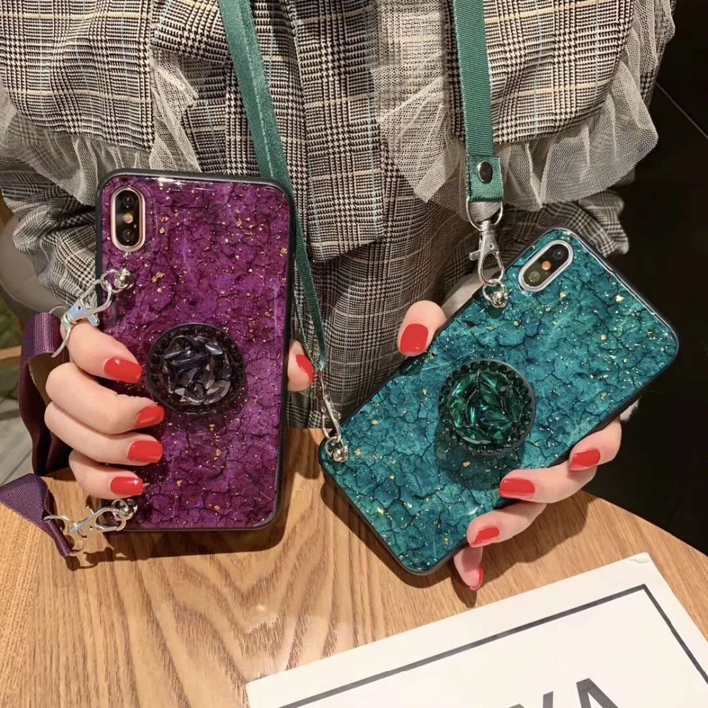 

Fancy diamond stand phone case for iphone xs max xr x handbag style soft flake cover for iphone 6s plus 6plus 6 7 8 plus 10