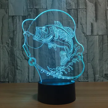 

Bubble Fish Bull Table Lamp 7 Colors Changing Desk Lamp 3d Lamp Novelty Led Night Lights Led Light DropShip