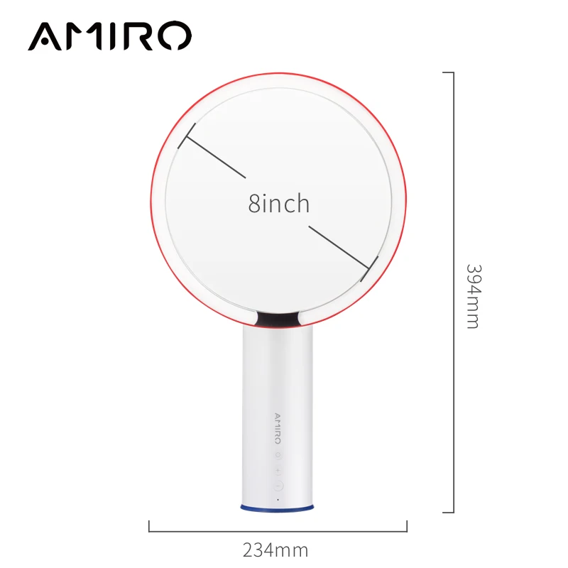 AMIRO 8 Inch LED Lighted Makeup Mirror On/Off Smart Sensor True Color Clarity Systemwhite