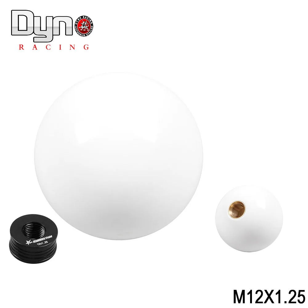 

Dyno Racing - WHITE Round GUMBALL SHIFT KNOB FOR HURST SHORT THROW GEAR SHIFTER SELECTOR with a adapter