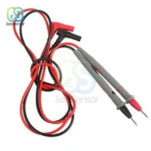 2Pcs Universal Probe Test Leads Pin for Digital Multimeter Needle Tip Meter Multi Meter Tester Lead Probe Wire Pen Cable 10A 20A zeast vc97 digital multimeter 3 3 4 capacitor frequency tester meter professional electric leads instruments lcd probe