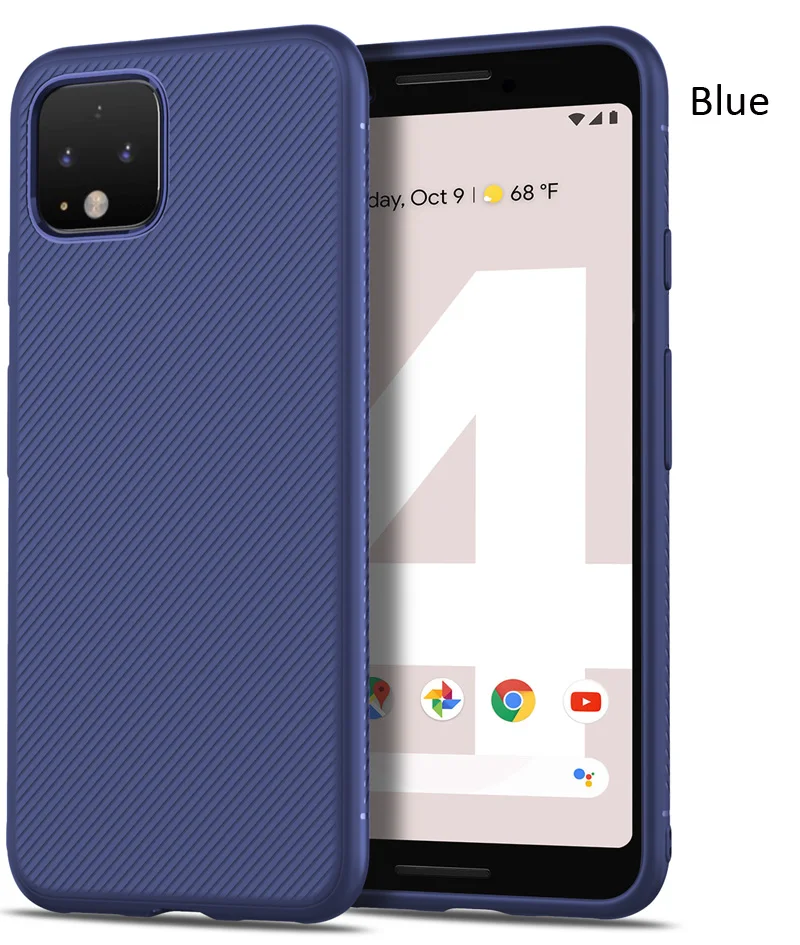 GKK саржевого переплетения твил чехол для Google Pixel 4 XL 3a XL матовый, мягкий, из ТПУ силиконовый чехол - Цвет: Blue